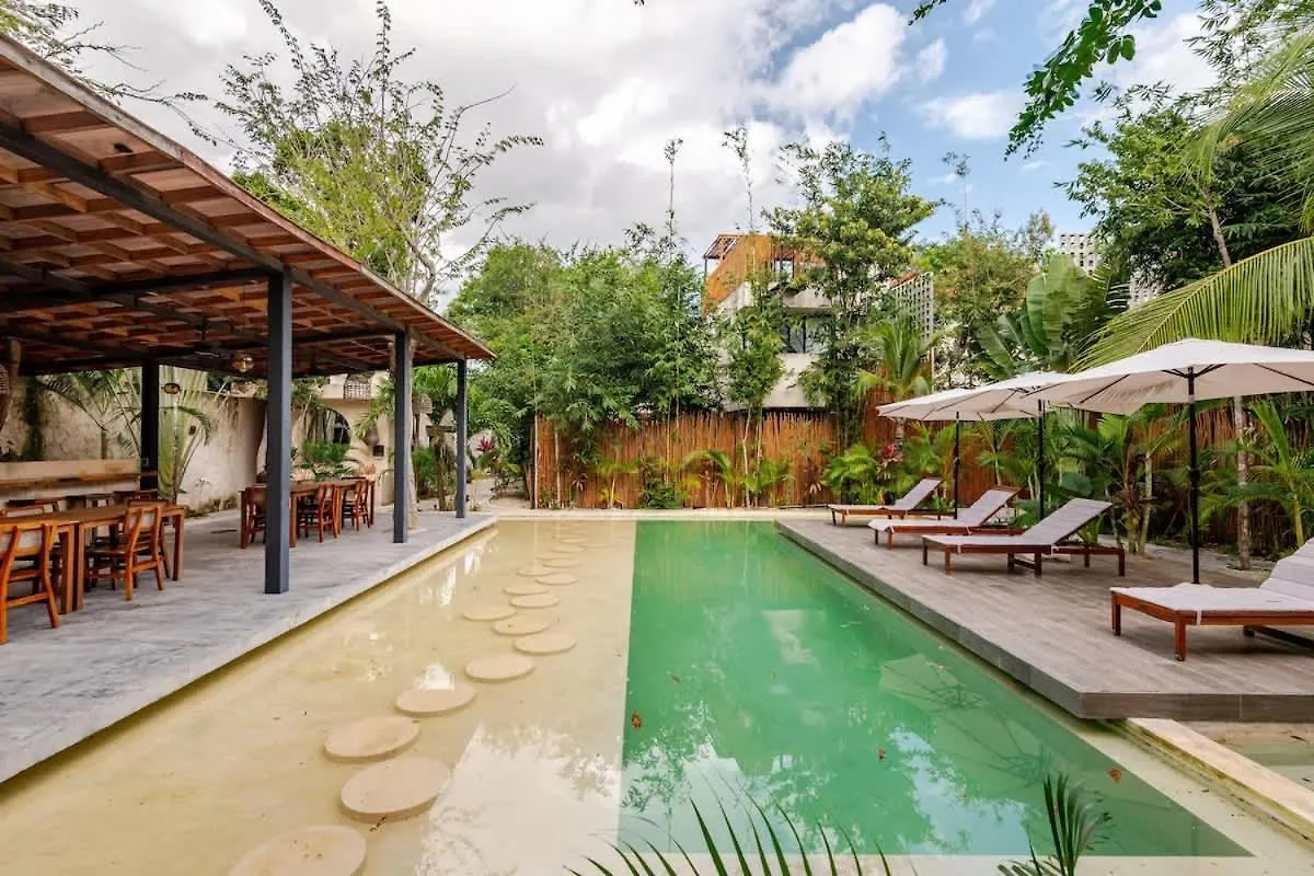 Villa Bambu Con Alberca Privada En 툴룸