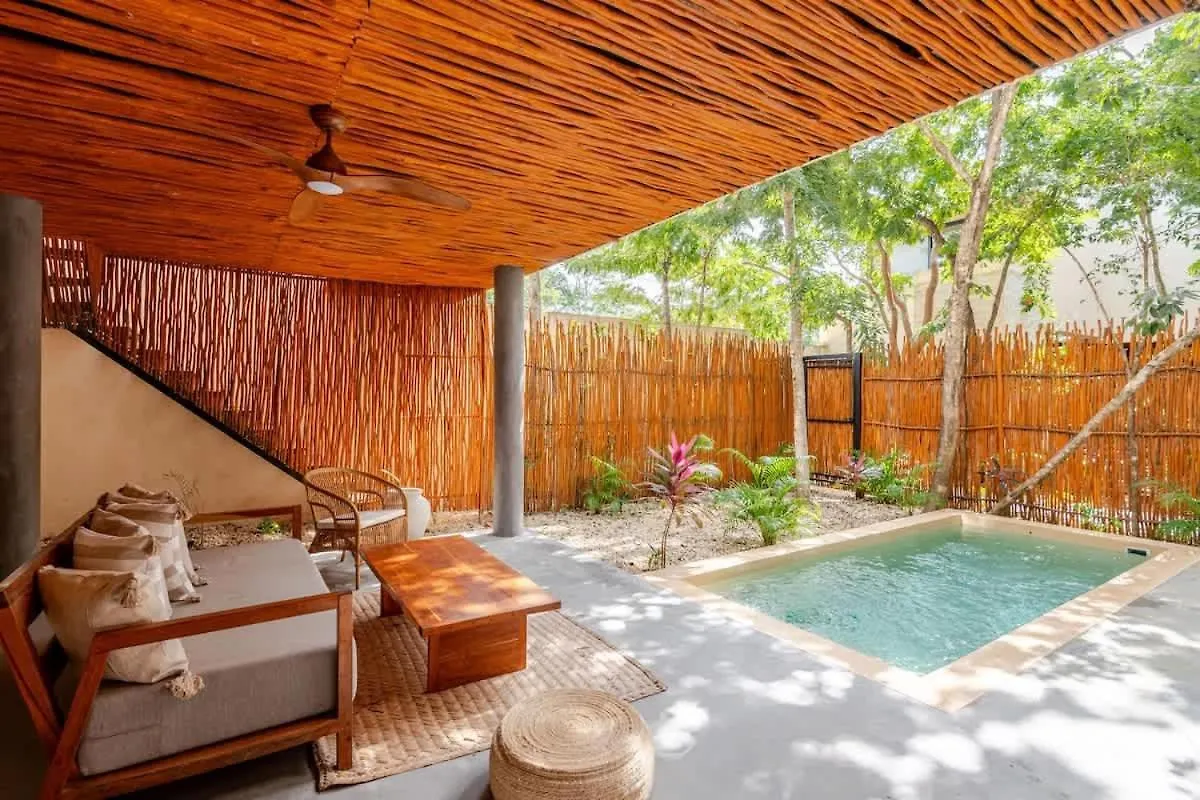 Villa Bambu Con Alberca Privada En 툴룸